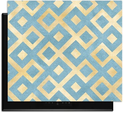 KitchenArt - Deep Diamond Grid - Inductie Beschermer - 52x35 cm - Kookplaat Beschermer - Luxe Afdekplaat Inductieplaat - Anti-slip & Oprolbaar - Beschermmat Inductiekookplaat