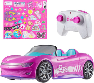 Hot Wheels Barbie Cabriolet met Afstandsbediening - Speelgoedvoertuig