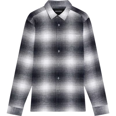 Lyle & Scott Flanellen Heren Overhemd (Nachthemel/Wit)