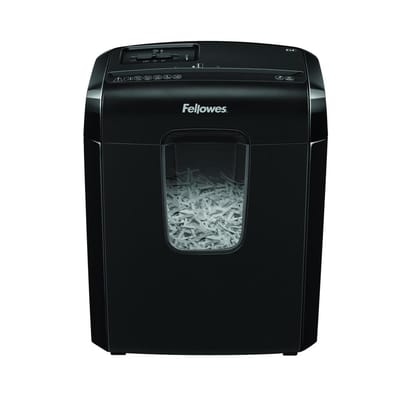 Fellowes papierversnipperaar 6C - snippers P4 - 6 vel - zwart