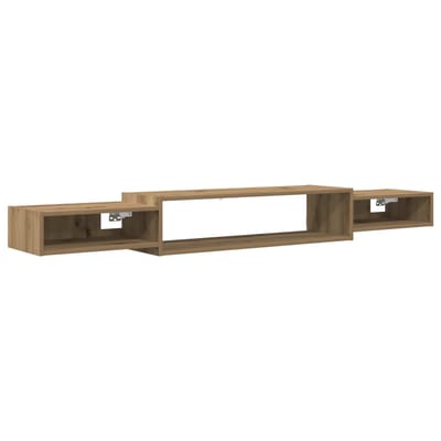 vidaXL - Wand - gemonteerd - TV - Kast - Muurmontage - Artisanaal - eiken