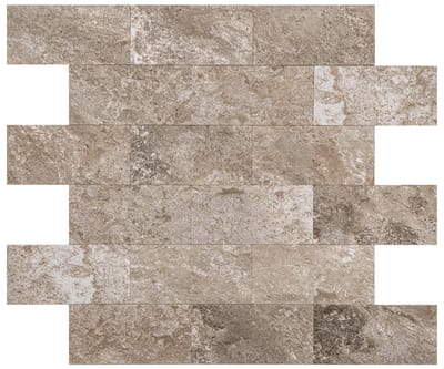 Zelfklevende Mozaïek Tegel - Afimona Natuursteen Taupe Metro - Taupe - 29.5x28.8x3.3mm