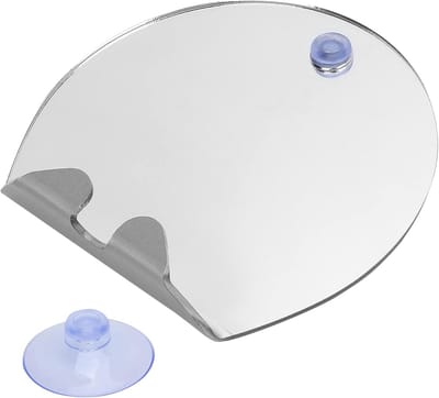 Ronde anti-condens douchespiegel met zuignappen voor eenvoudige installatie - Mistvrij design voor duidelijk zicht tijdens het scheren en douchen - Ideaal cadeau voor mannen, familie en vrienden