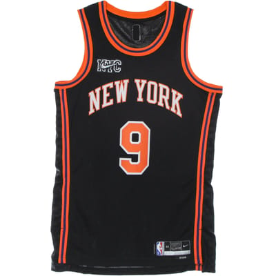 Basketbaltanktop heren Nba Dri Fit Swingman Jersey City Edition No 9 Rj Barrett Neykni zwart
