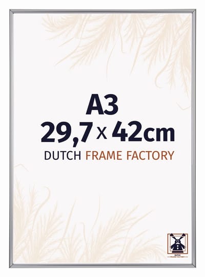 Fotolijst A3 29,7x42 cm - Kunststof - Zilver Hoogglans - Angers