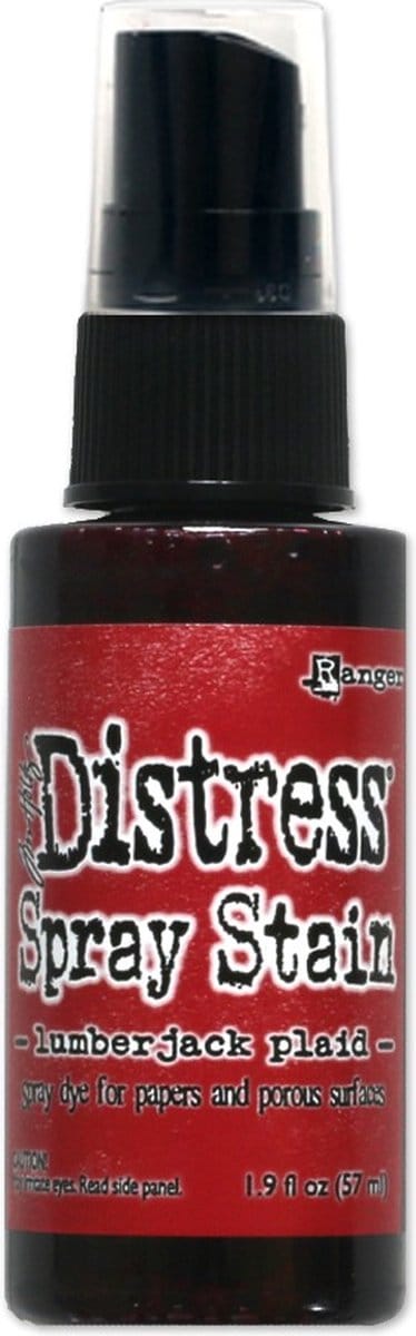 Distress spray stain lumberjack plaid