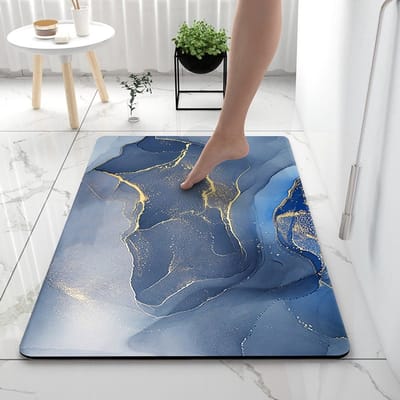 Badmat - Badkamermat - Douchemat - Diatomiet badmat - Absorberende Badmat - Voor Douche en Bad - 40 x 60 cm - Badmat - Badkamermat - Douchemat - Diatomiet badmat - Absorberende Badmat - Voor Douche en Bad - 40 x 60 cm - Koningsblauw