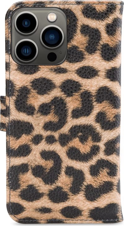 My Style Telefoonhoesje geschikt voor Apple iPhone 13 Pro Hoesje | My Style Flex Wallet Bookcase Portemonnee | Pasjeshouder voor 3 Pasjes | Telefoonhoesje voor Pinpas / OV Kaart / Rijbewijs - Leopard