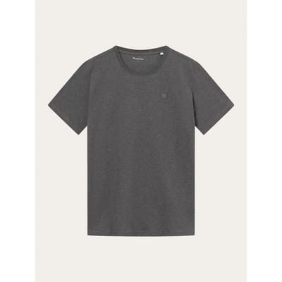 KnowledgeCotton Apparel T-shirt Antraciet - Maat M - Heren