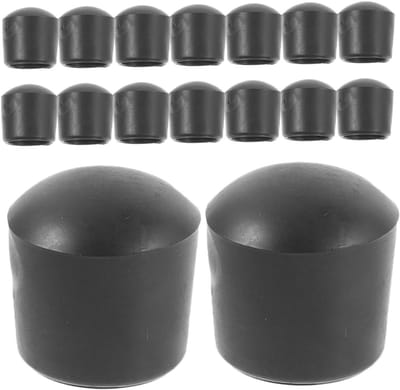 Tafelvoetbal Eindkappen - Stanghoezen - Tafelspel Onderhoud - Beschermend PVC Materiaal - 16 Stuks - Zwart