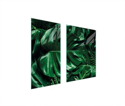 TMK ArtDeko Monstera Serie - Beschermende Snijplank - 75x52 cm - Glas - Multicolor