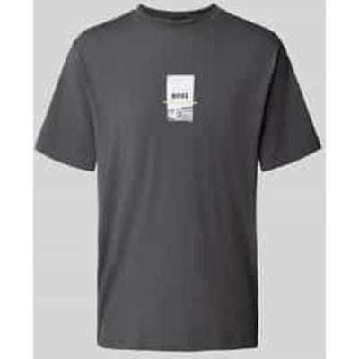 Regular fit T-shirt van katoenmix