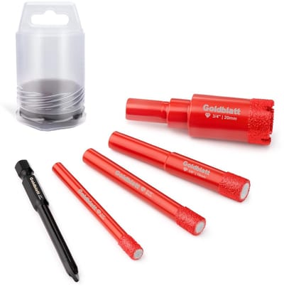Diamantboren Set - Gatenzagen Boren - Tegels Boren - Vacuüm Gesoldeerd - 5 Stuks Set