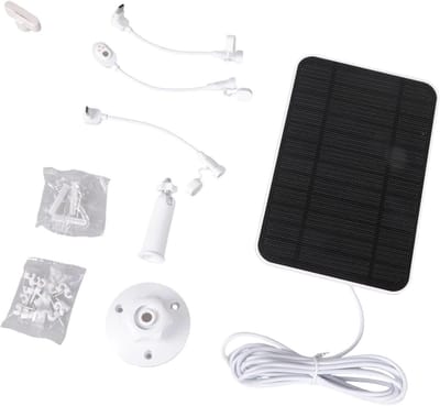Zonnepaneel Beveiligingscamera - Solar Charger Camera - Ononderbroken Stroom - 360 Graden Draaibaar - 3 meter kabel - Zwart