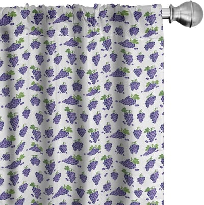 ABAKUHAUS Weinberg Gordijnen – 2x75x245 cm – Paars Groen