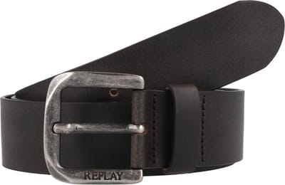 REPLAY Leren Riem Men's Belt W85 Black Brown Bruine