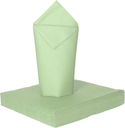 Givi Italia Feest servetten - 16x - mintgroen - 3 laags - 33x33cm - feest/verjaardag servetten