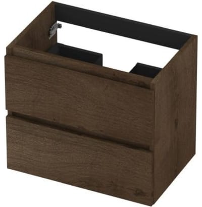INK - Onderkast 2L Greeploos Houten Keerlijst Fineer - 600x400x520 Mm - Chocolate Fineer