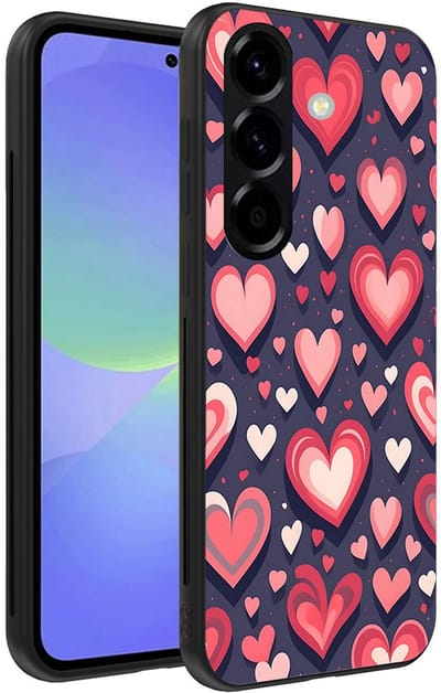 Smartphonica Telefoonhoesje Geschikt voor Samsung Galaxy A36 met Hartjes Opdruk - TPU Backcover Case With Heart Design geschikt voor Samsung Galaxy A36