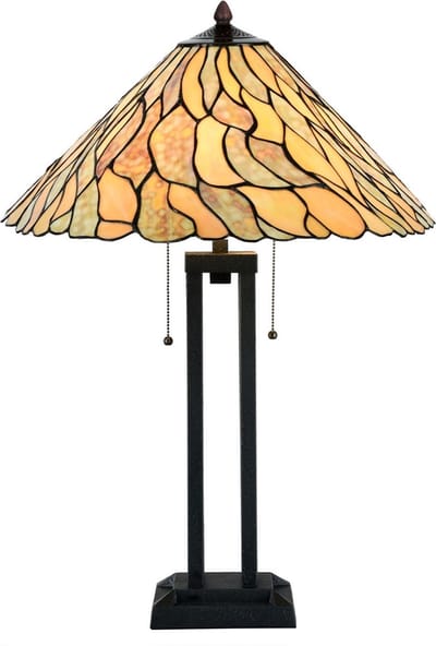 Tiffany Tafellamp Jade Architect - Art Deco Trade