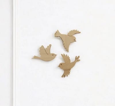 Houten muurkunstset vogel: handgemaakt decor- wanddecoratie- babykamer-kinderkamer- wanddecoratie voor kinderkamer- decoratie- versiering van kamer voor kinderen