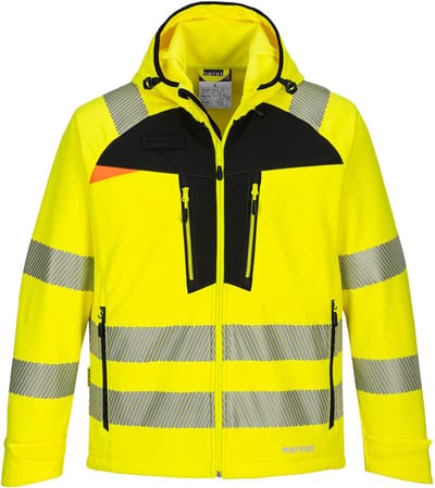 Portwest DX4 Hi-Vis Softshell (3L) DX475 - Geel/Zwart - 4XL