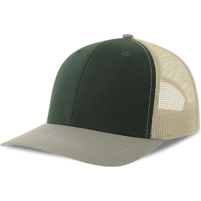 Atlantis Headwear Sonic-S Cap AT683 - Bottle Green/Grey/Stone - One size