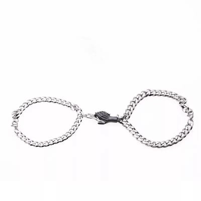 EmmyRovi - Magnetische Vriendschapsarmbanden - Koppelarmbanden voor 2 Personen - Zilverkleurig - Cadeau voor Beste Vriendin of Partner