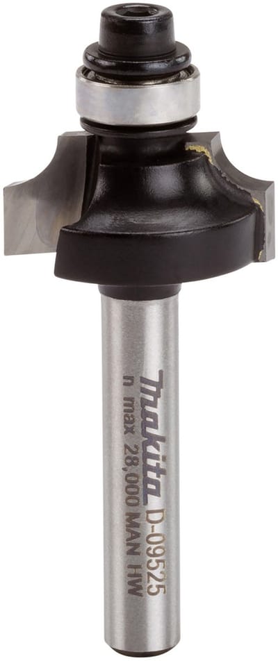 Makita D-09525 Freesbit Kwartrondfrees + lager S 6mm 20,64x9,53mm R3,97