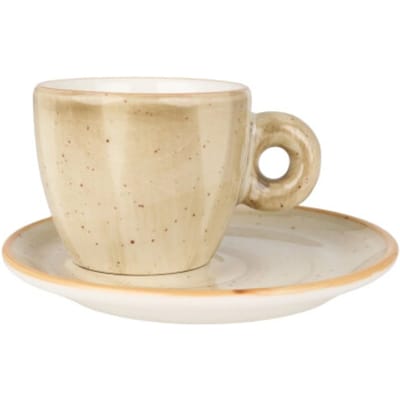 Bonna Aura Terrain - Espresso kopjes & schotel - 70 cc - Porselein - set van 6