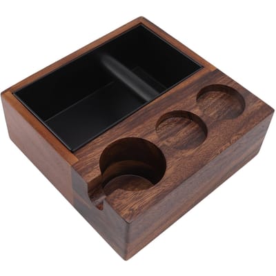 Houten Koffiefilter Tamper Houder Portafilter Stand Huis Keuken Cafe Machine Accessoires black