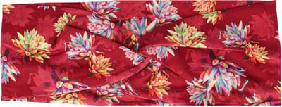 Haarsoires Haarband Twist 8cm – Bloemenprint – Jersey Stof – Blauw Geel Rood - Zachte Knoop Hoofdband - Haaraccessoire voor Dames & Meisjes
