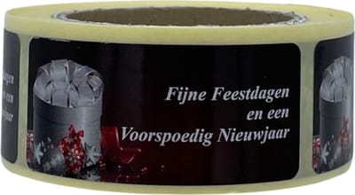 Kerststickers 150 stuks - fijne feestdagen - kerstetiket - sluitzegel - pakjes zilver - chique inpakken