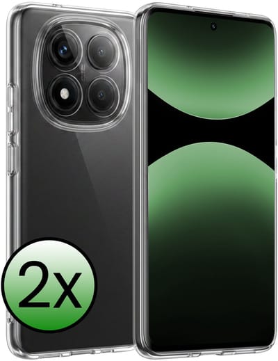 Hoesje 2 Stuks - Geschikt voor Xiaomi Redmi Note 14 Pro - Sterk & Shockproof - Case Siliconen - Back Cover - Telefoon Hoes - Transparant