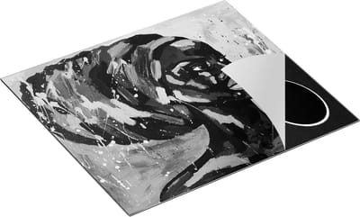 Chefcare Inductie Beschermer Getekende Afrikaanse Vrouw - Abstract - Zwart Wit - 60x50 cm - Afdekplaat Inductie - Kookplaat Beschermer - Inductie Mat