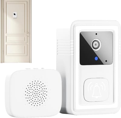 Slimme deurbelcamera - WiFi deurbel - Huisbeveiliging - Tweewegsaudio HD - 17.8 cm - Wit