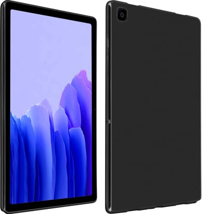 Avizar Hoesje Geschikt voor Samsung Galaxy Tab A7 10.4 2020 Siliconen Flexibel Ultra Dun, Zwart