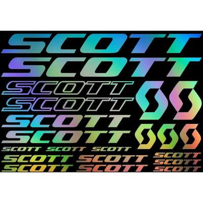 30cm 21stuks voor SCOTT FIETS FRAME STICKERS DECALS VEL FIETS FIETSEN Producten Accessoires Autohoes Krassen Persoonlijkheid, PVC 25cm