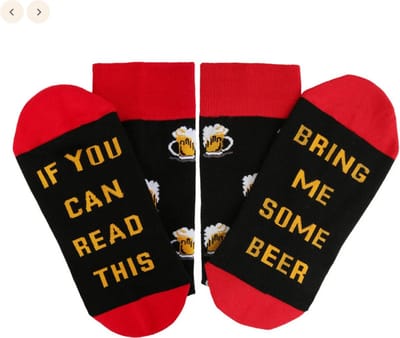 Sokken met grappige tekst: 'Bring me some beer' dames/mannen maat 40-45 - Bier pullen