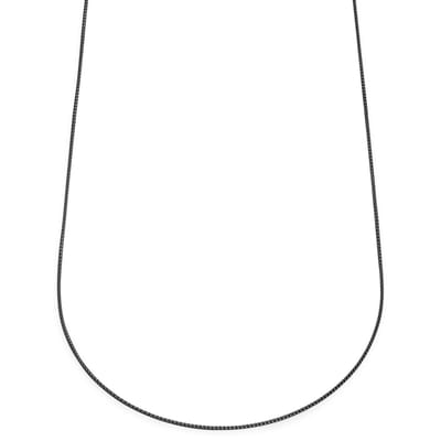 Essentials | 1 mm Gunmetal Zwarte Ketting met Gebogen Venetiaanse Schakels