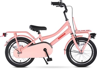 Zonix Meisjesfiets 16 Inch Pastel Roze Kinderfiets Transport Voor Meisjes Van 4 Tm 6 Jaar Geschikt Voor Kledingmaat 100-115