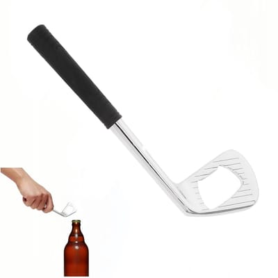Dailygoods- Flesopener Golfthema - Bieropener - Nieuwigheid Baraccessoire - Duurzaam - Roestbestendig - Ergonomisch Ontwerp