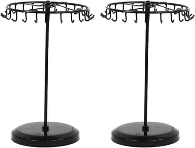 Elegante Sieradenboom met 23 Haken van Messing voor het Organiseren van Sieraden en Accessoires (Zwart)