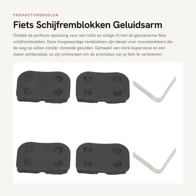 Dailygoods- Schijfremblokken Geluidsarm - Fietsremmen - Mountainbike Remblokken - Kopervezel - Slijtvast - Waterdicht