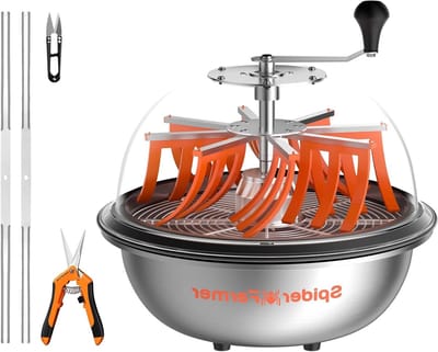 Dailygoods - Spider Farmer 16 inch bowltrimmer machine twisted spin cut voor plantenknoppen en bloemen met scherpe roestvrijstalen messen en snoeischaar voor tuinieren