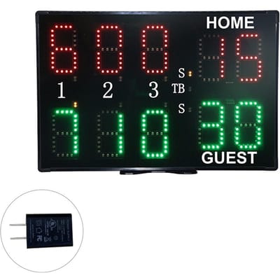 Tableau de bord électronique avec télécommande, tableau de bord de Tennis professionnel à 10 chiffres, léger et US Plug
