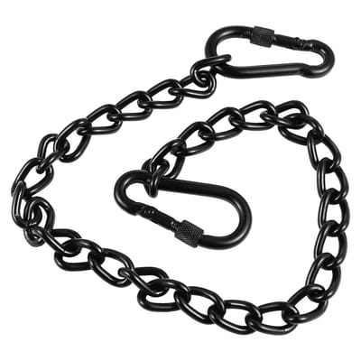 Verstelbare Schommelketting - Hangstoel Ketting - Buiten Ontspannen - Roestvrij Staal - 66 cm - Zwart