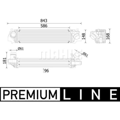 Lage-temperatuurRadiator, laadluchtRadiator MAHLE CI 617 000P