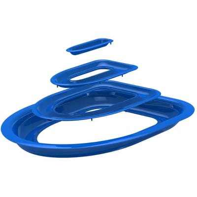 Plastic Kat Toilet Training Kit Herbruikbare Puppy Kat Kattenbakmat Kat Toilet Trainer Toilet Huisdieren Schoonmaken Katten Training Product blue