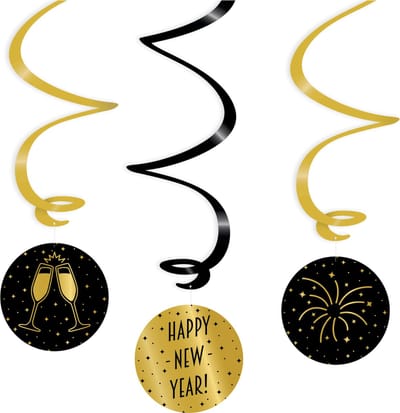 Swirl decorations - Happy new year!